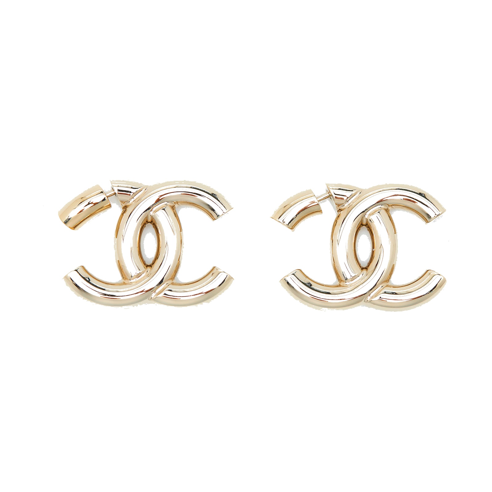 Pre-owned Chanel CC Logo Earrings (Gold-Tone) product image