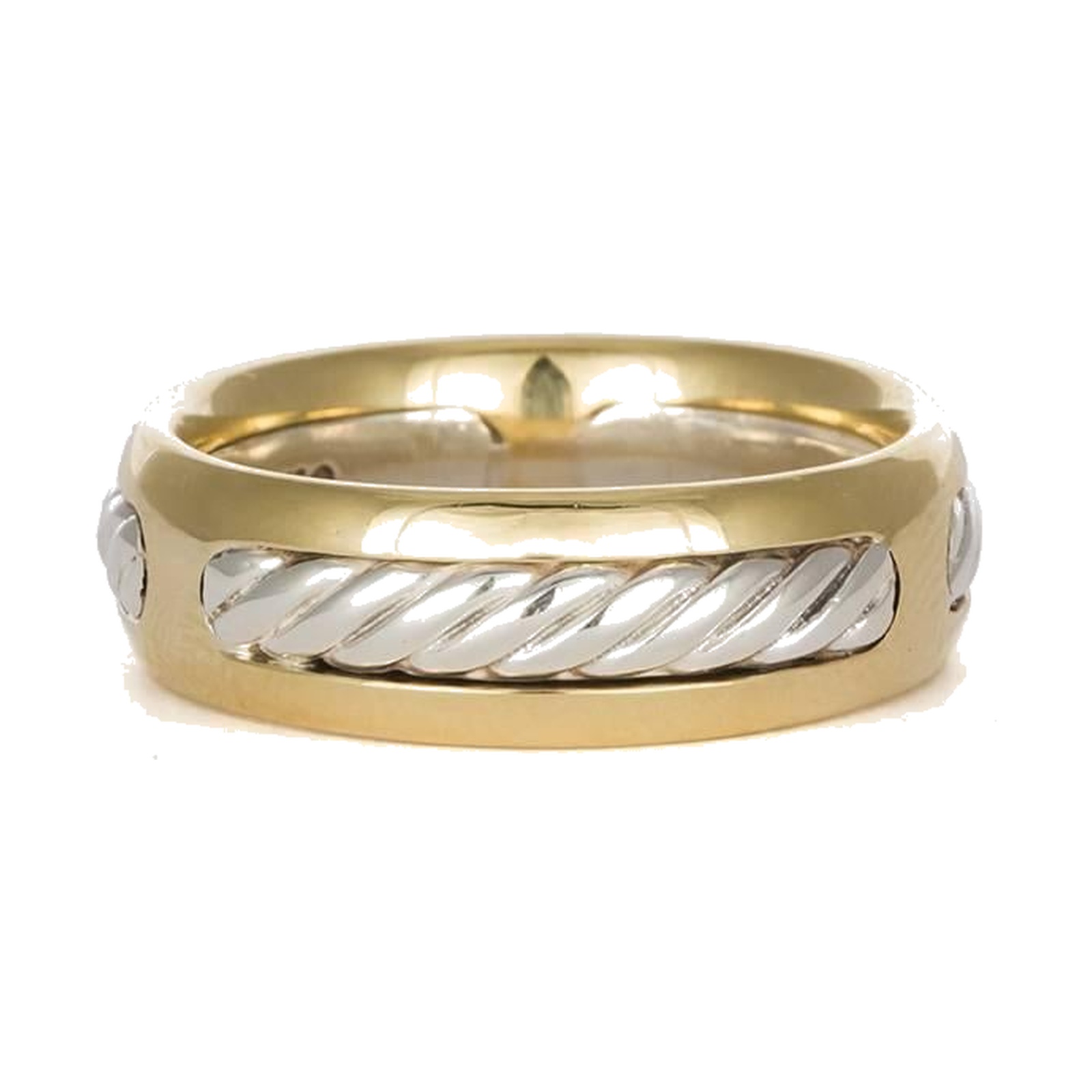 Pre-owned David Yurman Cable Ring (Sterling Silver with 18K Gold) product image
