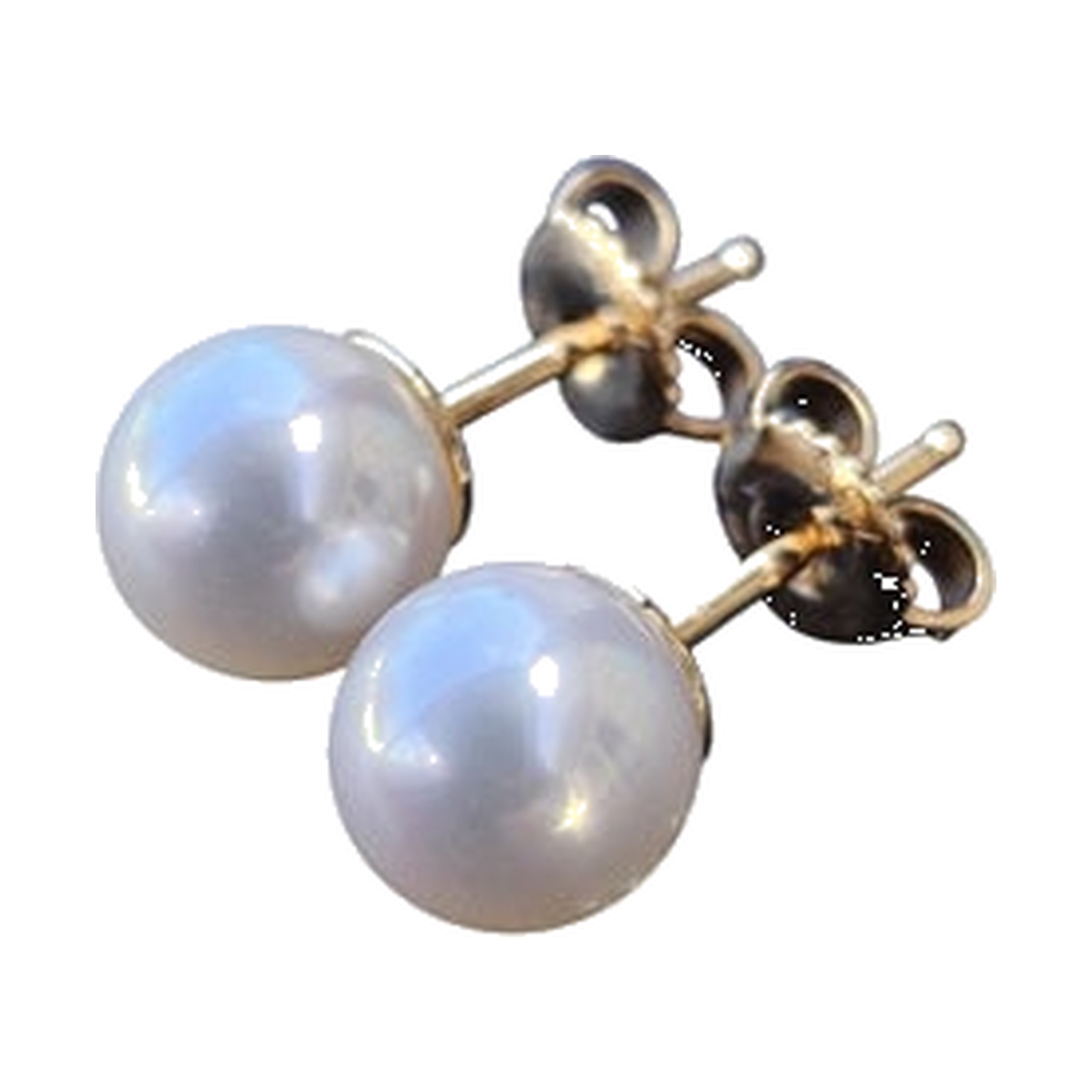 Pre-owned Mikimoto Akoya Pearl Stud Earrings (7.0mm, 18K Gold) product image