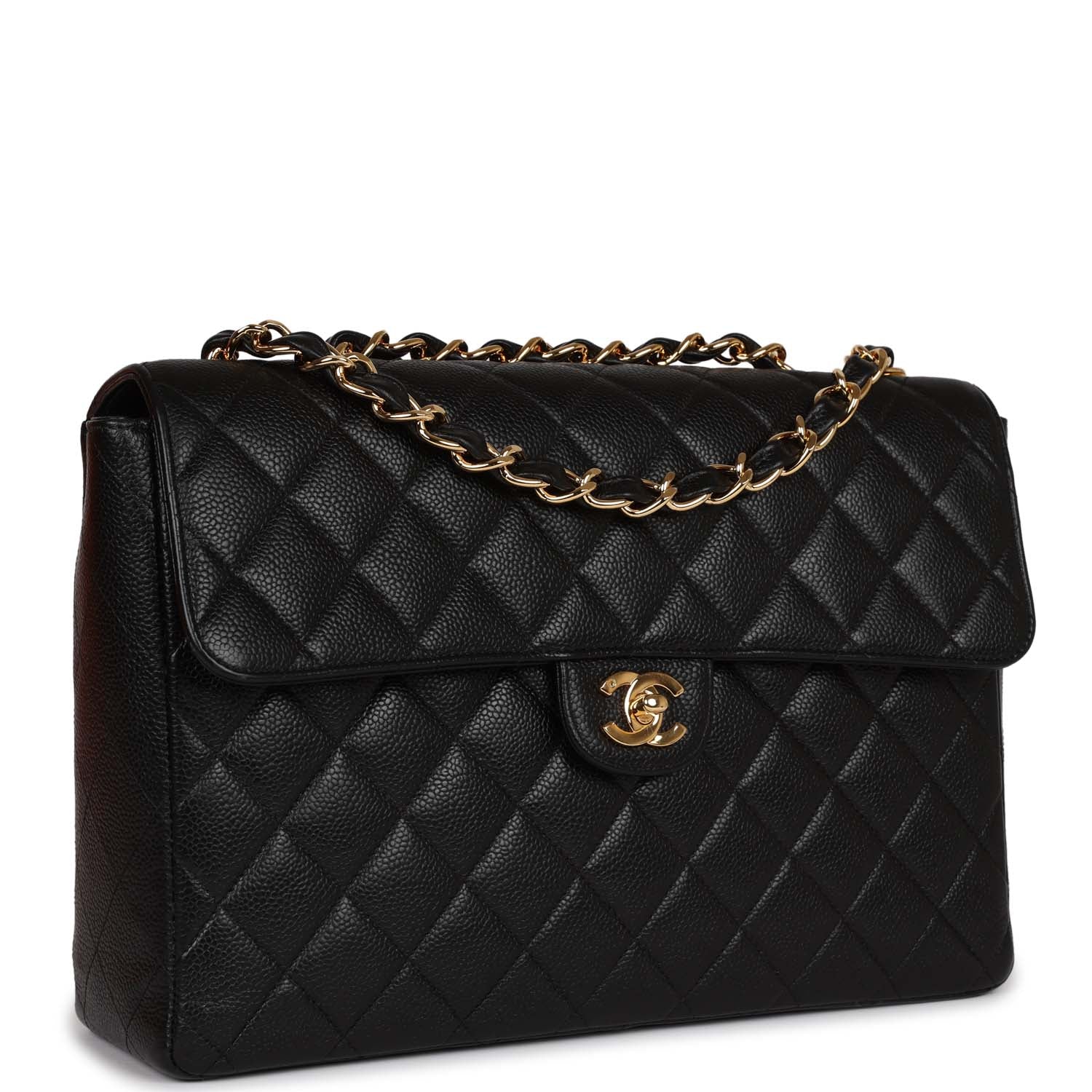 Chanel Classic Flap Black Caviar Gold Hardware Bag product image
